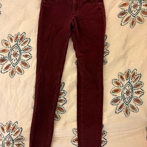 Anthropologie Burgundy Corduroy Pants